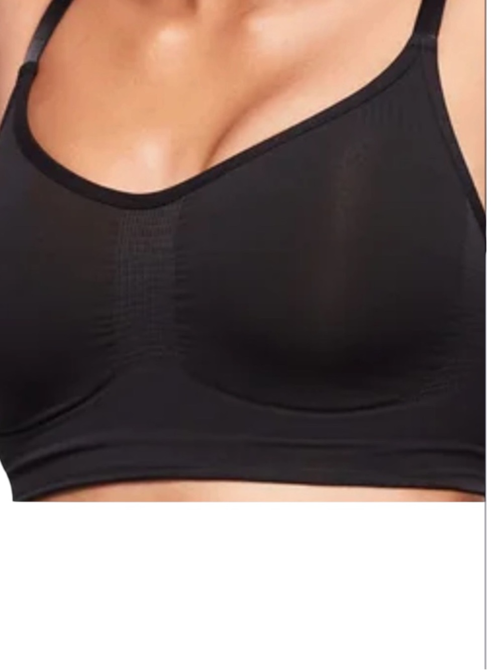SKIMS Black Seamless Scoop Neck Sports Bra